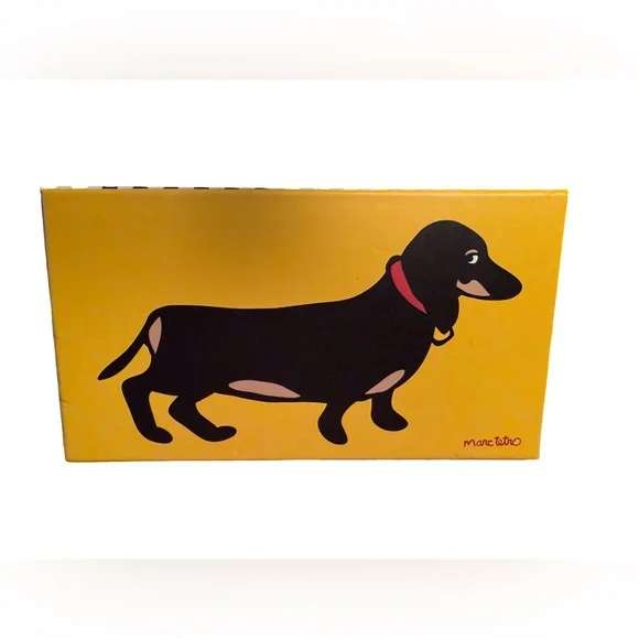 Marc Tetro NWT Adorable Yellow with Black Dachshund 3/4 Zip Around Wallet (P106) - Picture 3 of 7